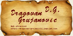 Dragovan Grujanović vizit kartica